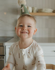 Bamboo Zip Pajamas | Birthday Boy forever french baby