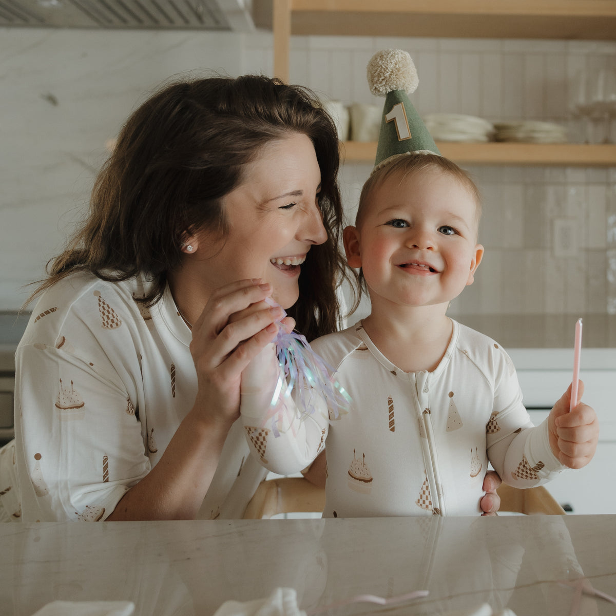 Bamboo Zip Pajamas | Birthday Boy forever french baby