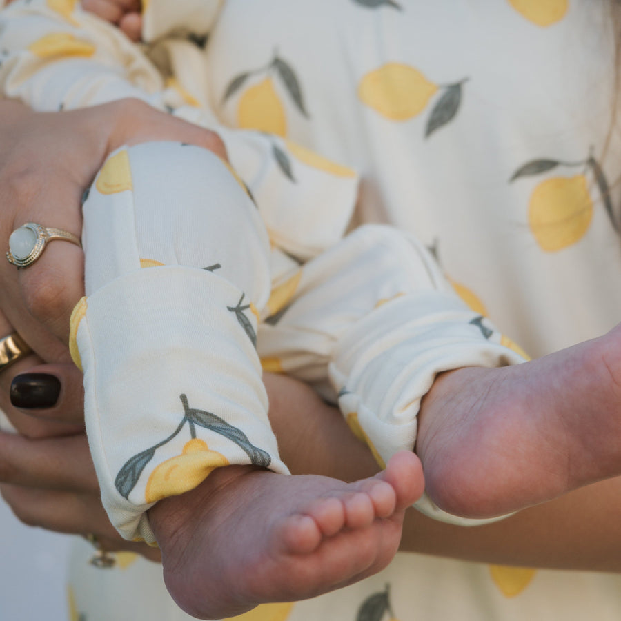 Bamboo Zip Pajamas | Lemon forever french baby