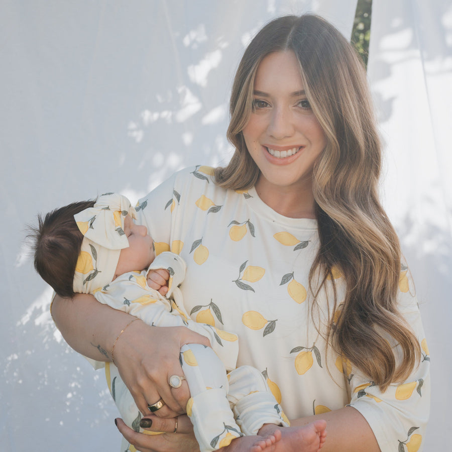 Bamboo Zip Pajamas | Lemon forever french baby