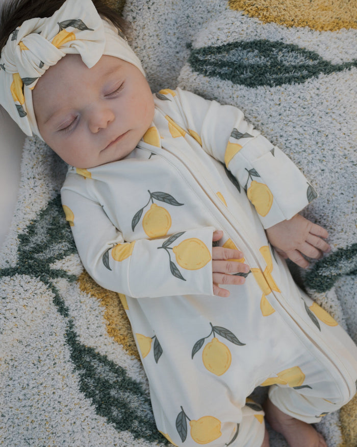 Bamboo Zip Pajamas | Lemon forever french baby