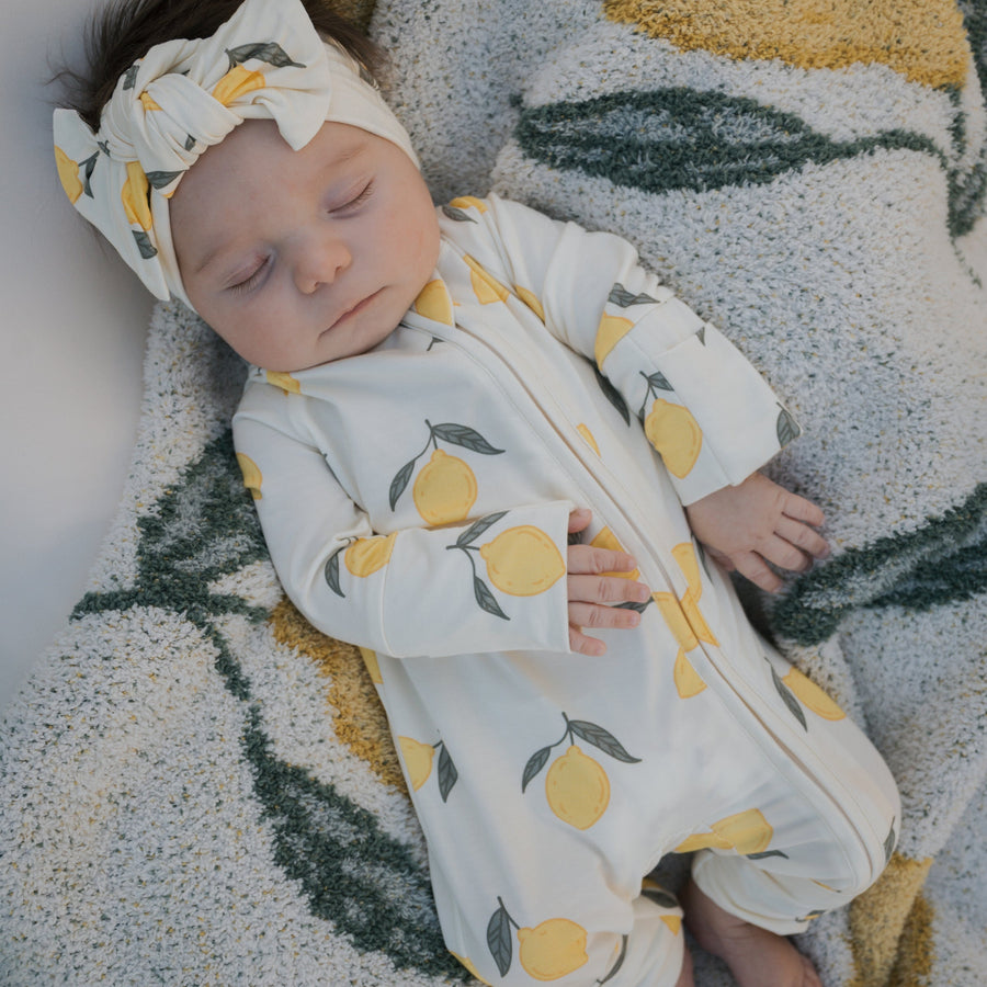Bamboo Zip Pajamas | Lemon forever french baby