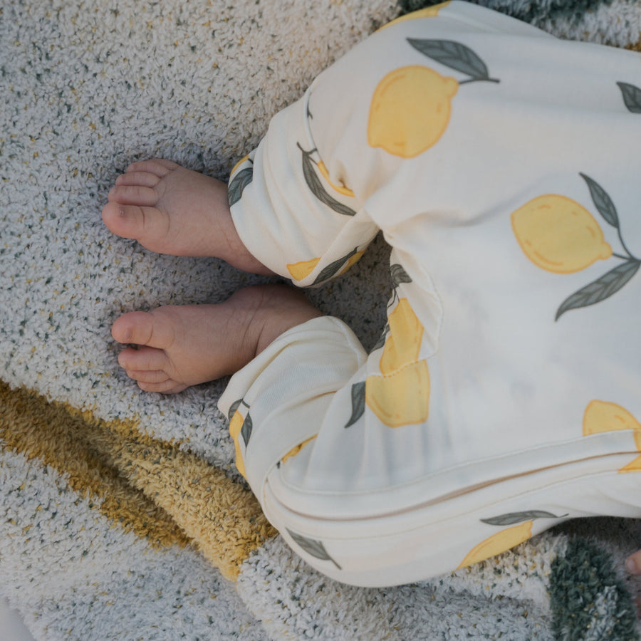 Bamboo Zip Pajamas | Lemon forever french baby
