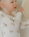 Bamboo Zip Pajamas | Birthday Boy forever french baby