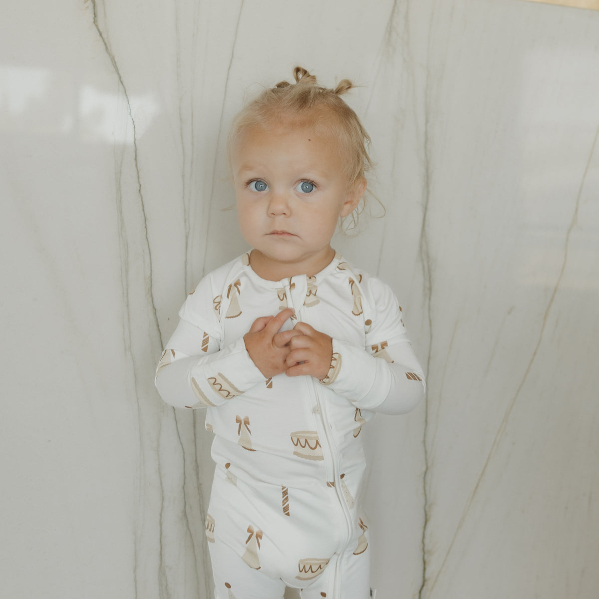 Bamboo Zip Pajamas | Birthday Girl forever french baby