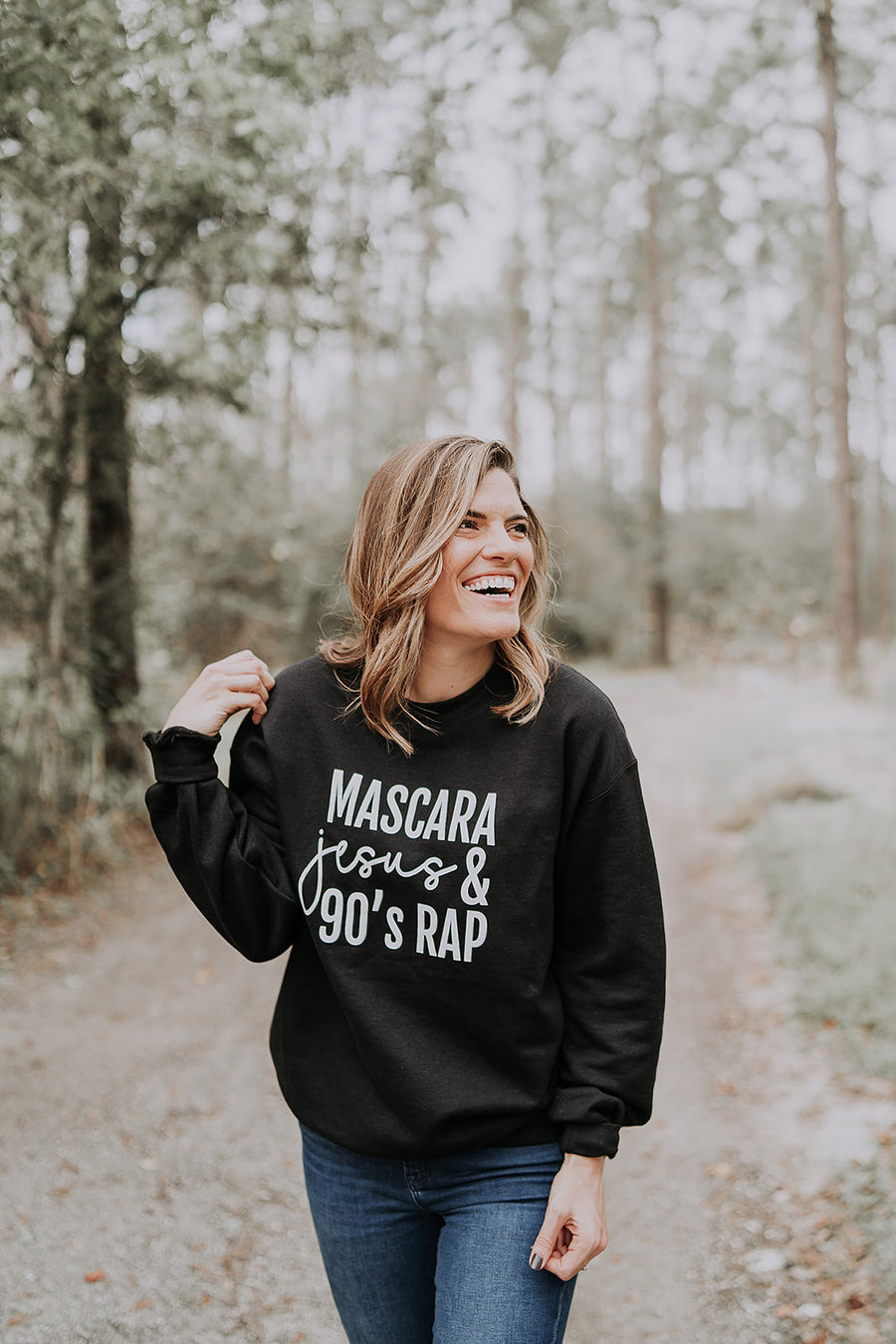 Mascara, Jesus & 90's Rap Sweatshirt
