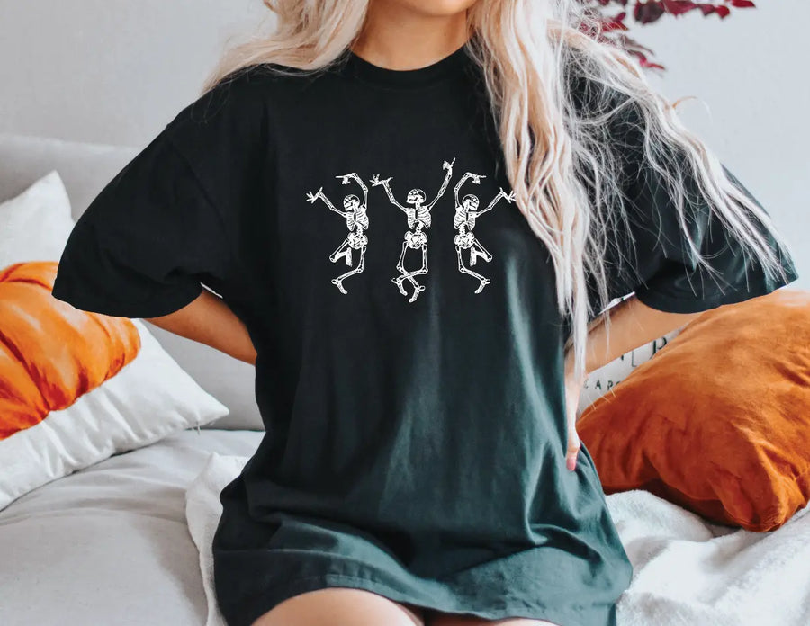 Dancing Skeletons Tee Saved by Grace Co.