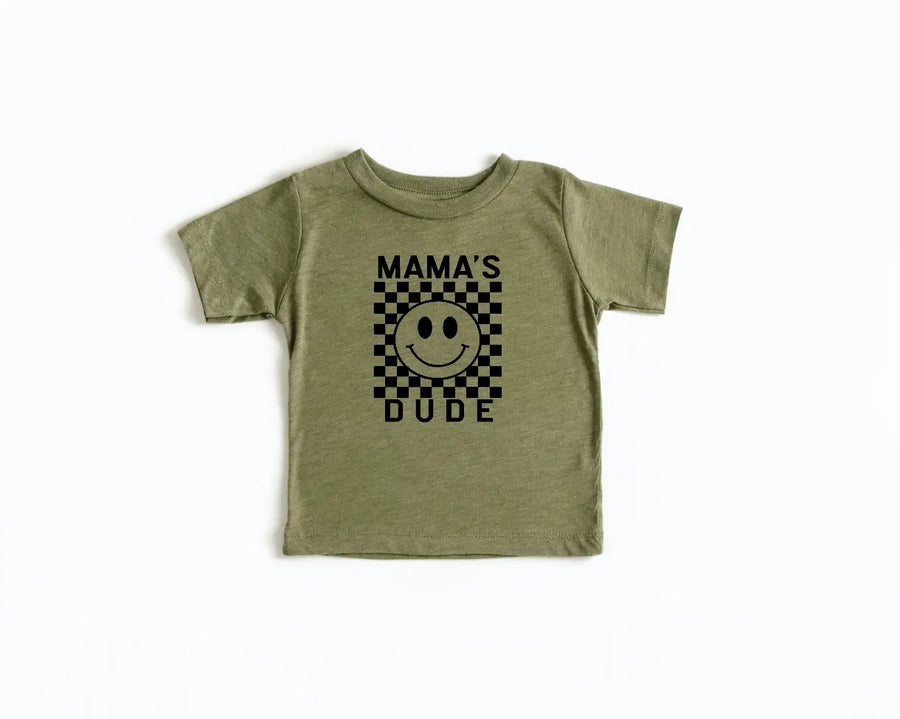 Mama's Dude Checkered Tee Saved by Grace Co.