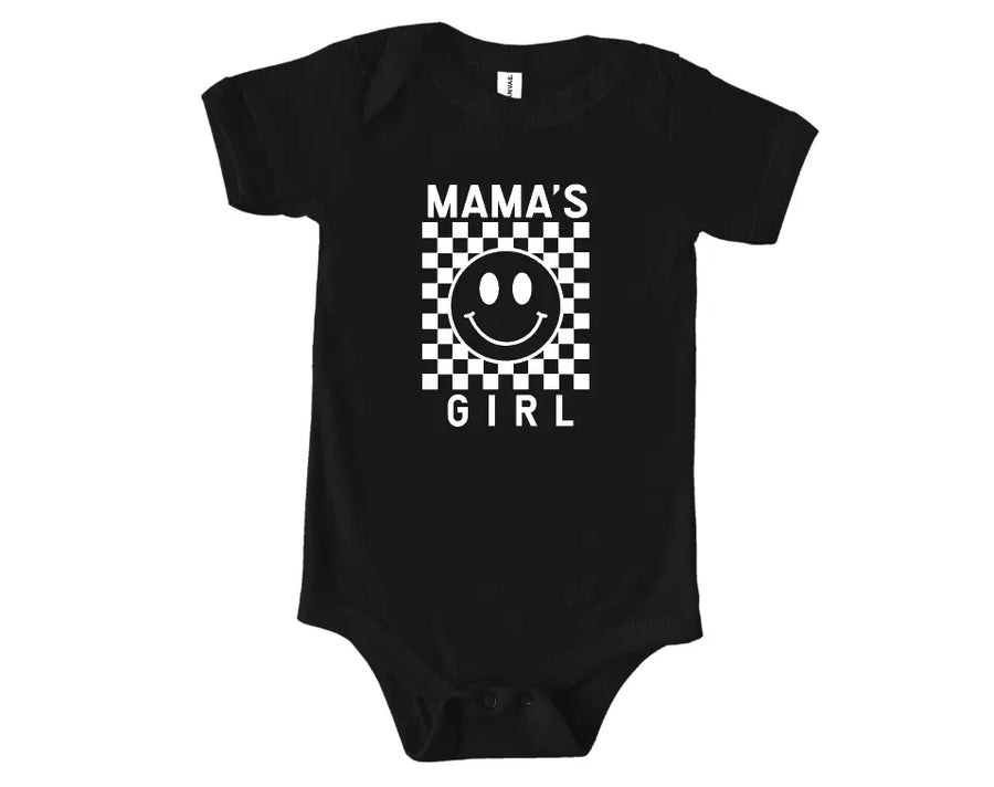 Mama's Girl Checkered Onesie Saved by Grace Co.