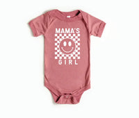 Mama's Girl Checkered Onesie Saved by Grace Co.