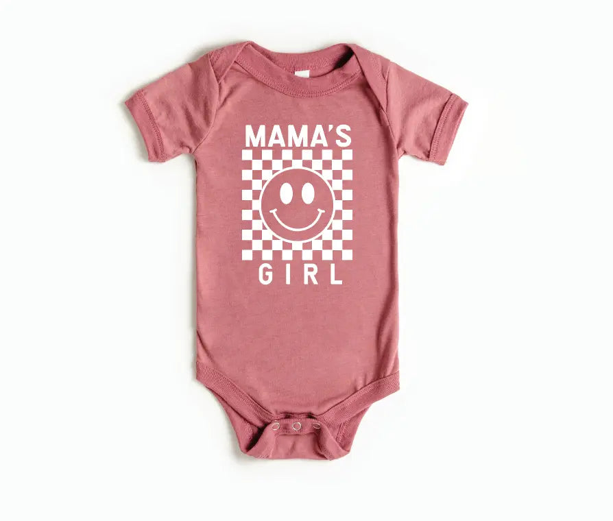 Mama's Girl Checkered Onesie Saved by Grace Co.