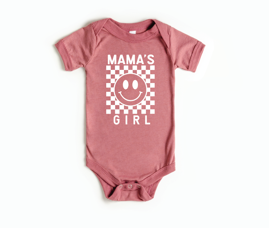 Mama's Girl Checkered Onesie