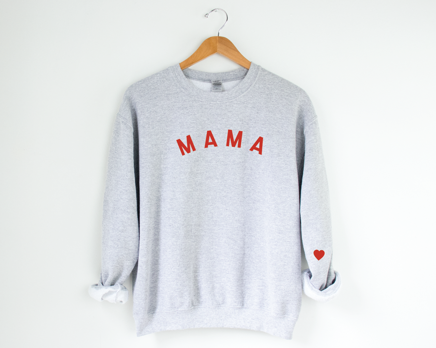 Mama Heart on Sleeve Sweatshirt