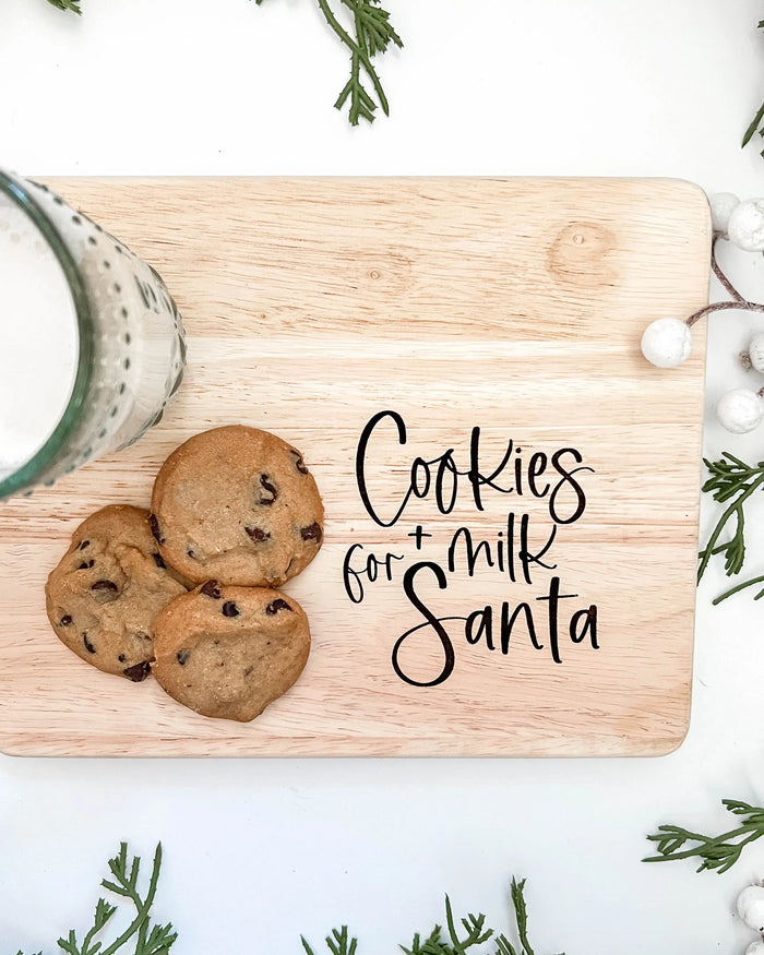 Cookies + Milk Santa Board - Doorbuster Saved by Grace Co.
