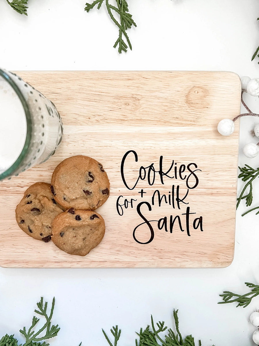 Cookies + Milk Santa Board - Doorbuster Saved by Grace Co.