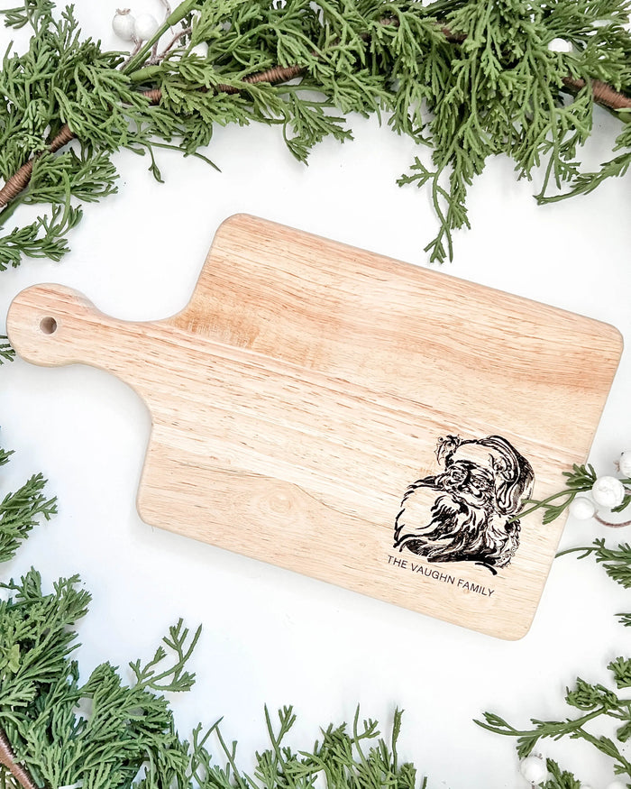 Personalized Vintage Santa Charcuterie Board Saved by Grace Co.