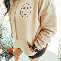 Neutral Happy Face Pullover Hoodie
