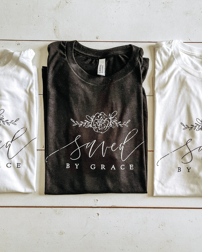 Saved by Grace Crew Neck Tee Saved by Grace Co.