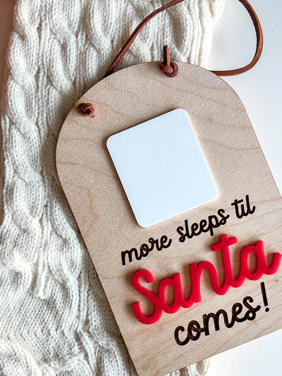 Sleeps til' Santa Countdown Board Saved by Grace Co.